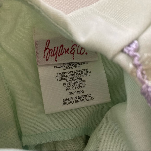 Vintage Bryan Baby Girl 18 Months Sage Green Tulle Dress Diaper Cover Set - Picture 6 of 8